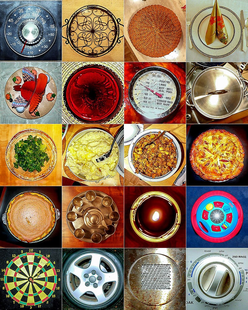 a collage of different food items