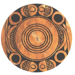 a circular object with a design on it