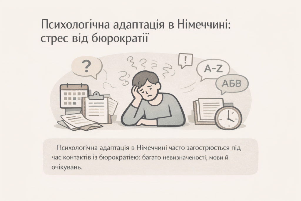 психологічна адаптація в Німеччині для українців: стрес від бюрократії, підтримка